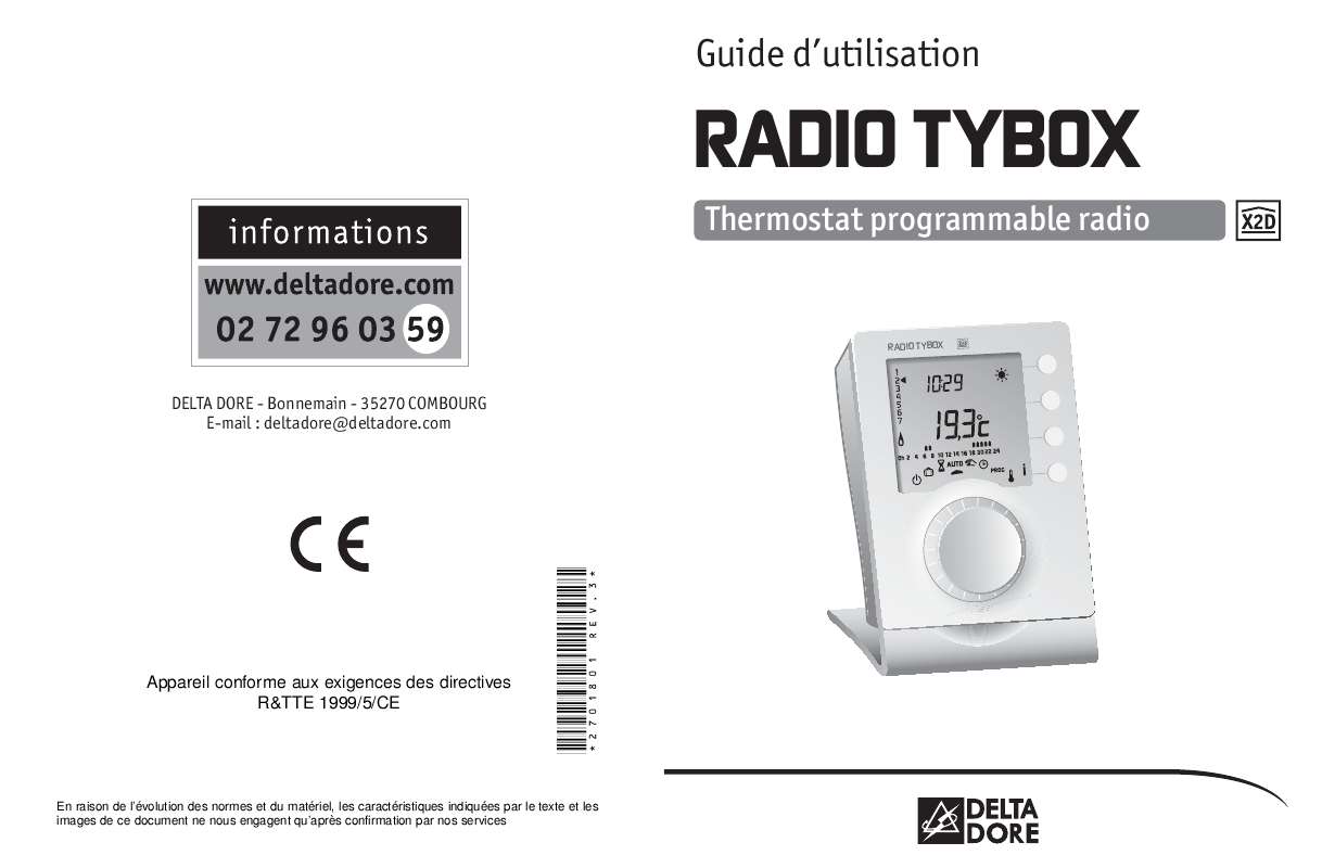 Delta Dore Tybox 33 Mode D Emploi